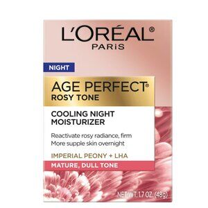 L’Oréal Paris Age Perfect Rosy Tone Cooling Night Moisturizer NEW